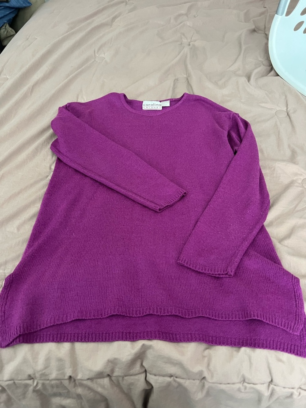 Everyday Crewneck Sweater in Vibrant Magenta - Picture 2 of 4